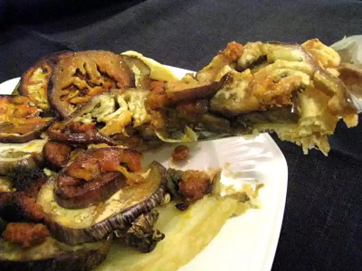 Tarta tatin de berenjena y sobrasada - foto 2