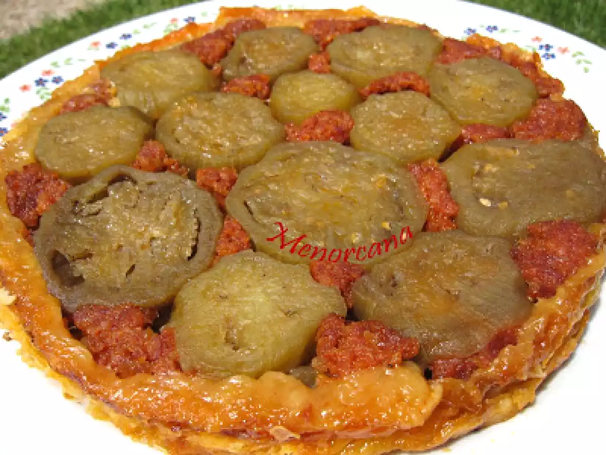 Tarta tatin de berenjenas y sobrasada - foto 2