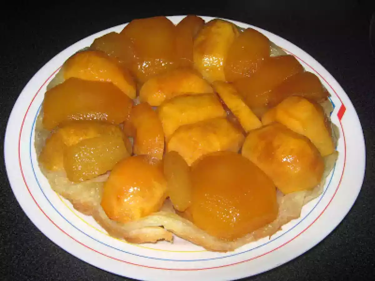 Tarta tatín de manzana y caqui