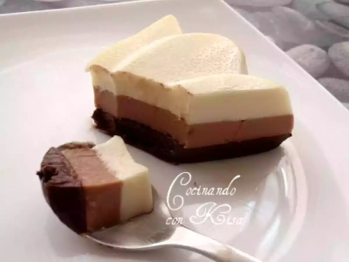 Tarta tres chocolates en Molde de Silicona (thermomix) - foto 5