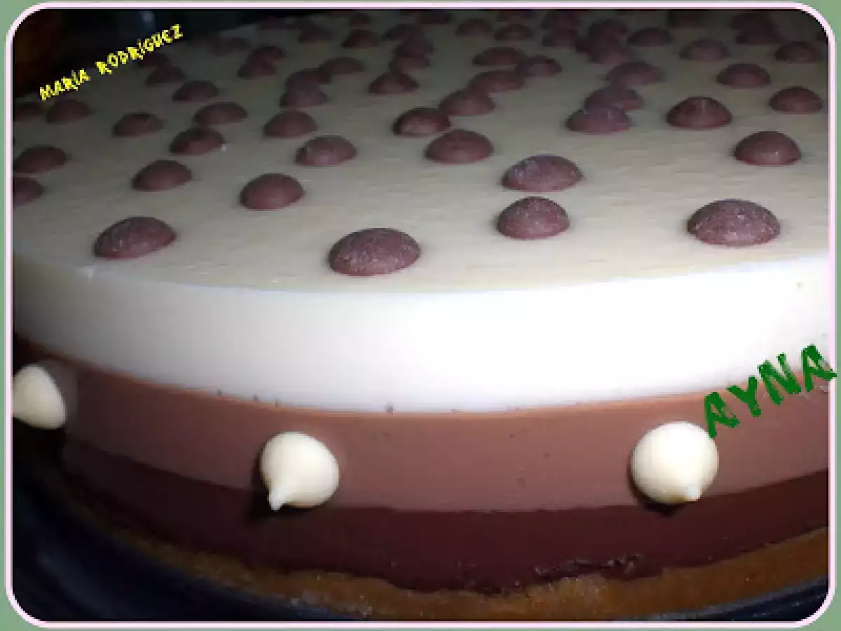 TARTA TRES CHOCOLATES(THERMOMIX Y FORMA TRADICIONAL) II