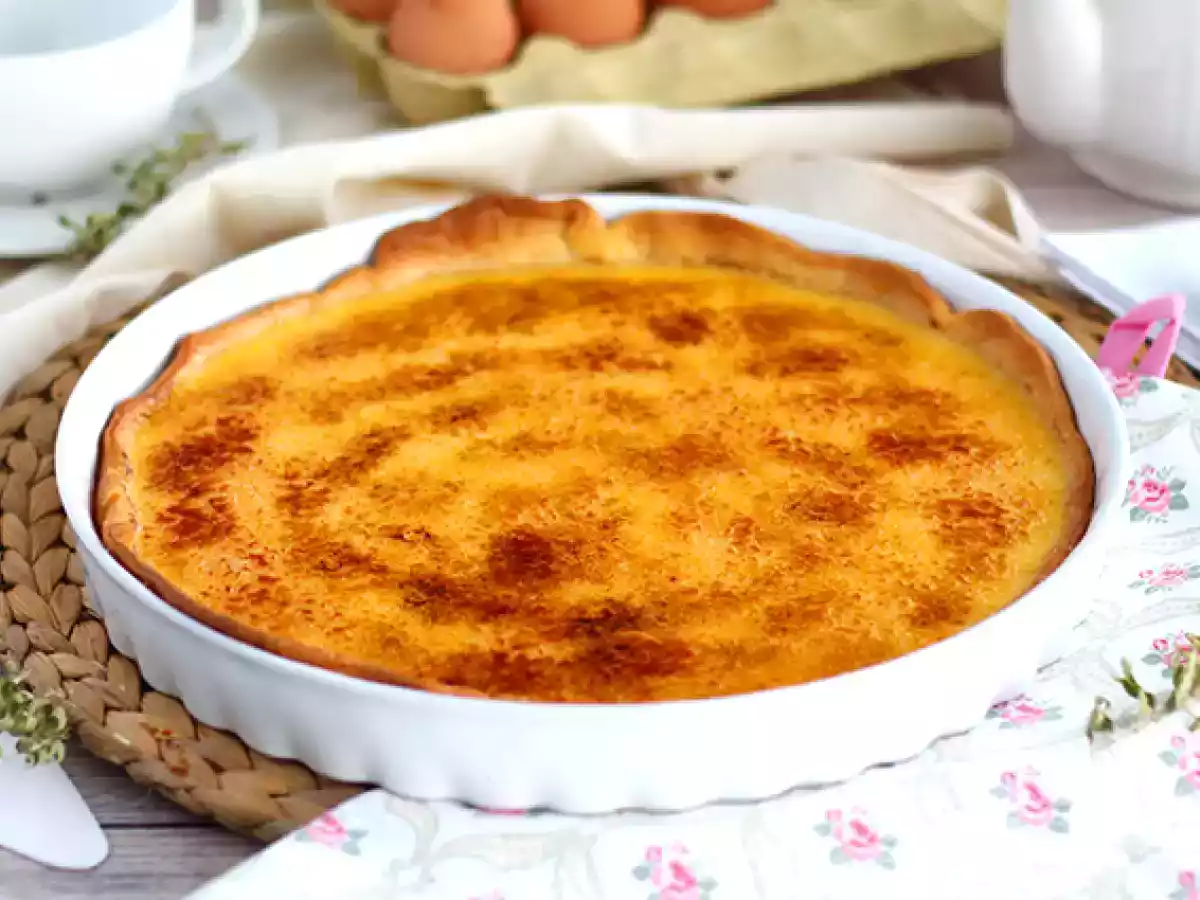 Tartaleta de creme brulée caramelizada
