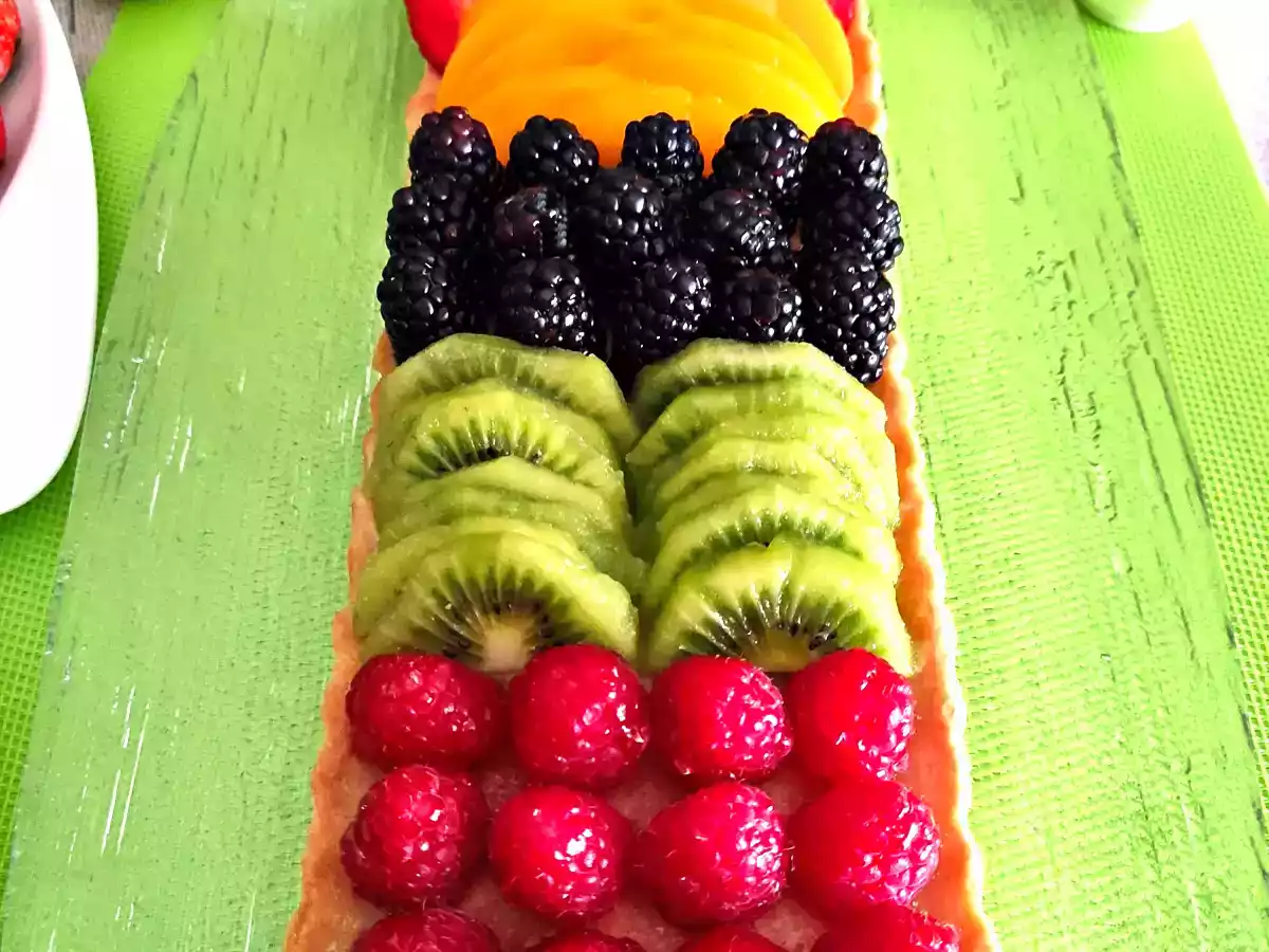 Tartaleta de frutas y crema de almendras