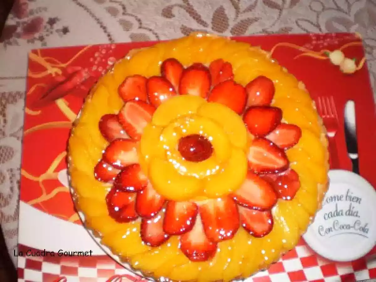 Tartaleta de Melocotones y fresas