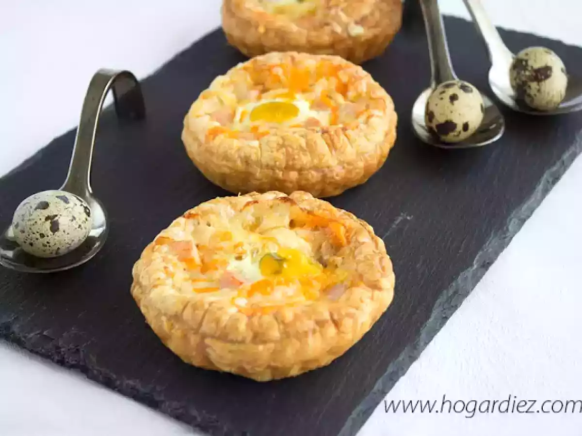 Tartaletas con atún y huevos