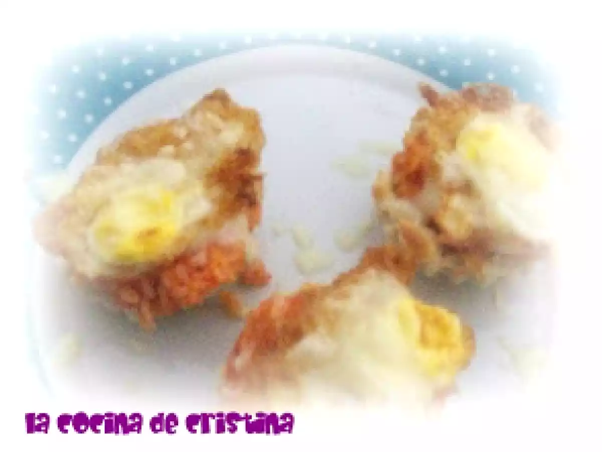 TARTALETAS DE ARROZ Y HUEVO DE CODORNIZ