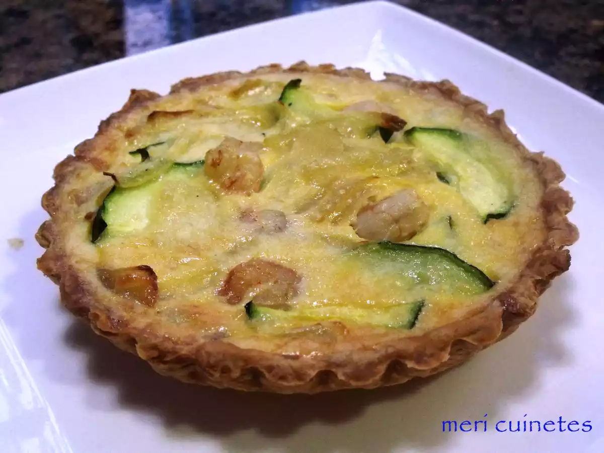 Tartaletas de calabacín y gambas - foto 2