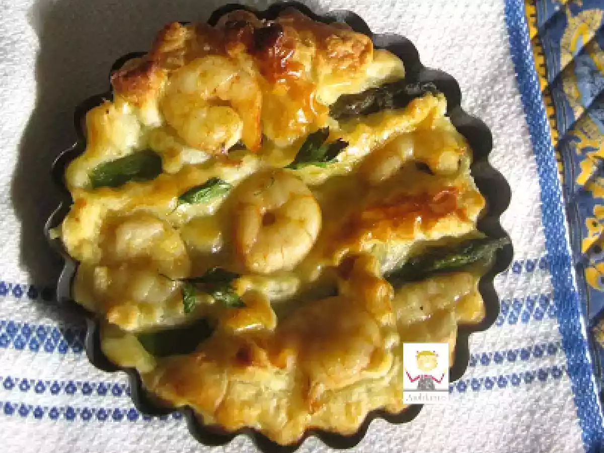 Tartaletas de gambas, boletus y espárragos - foto 4