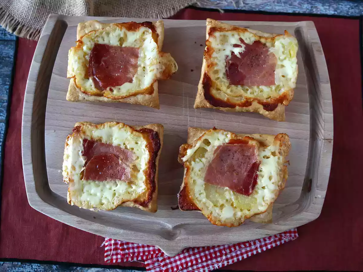 Tartaletas de jamón serrano, patatas y queso raclette - foto 6