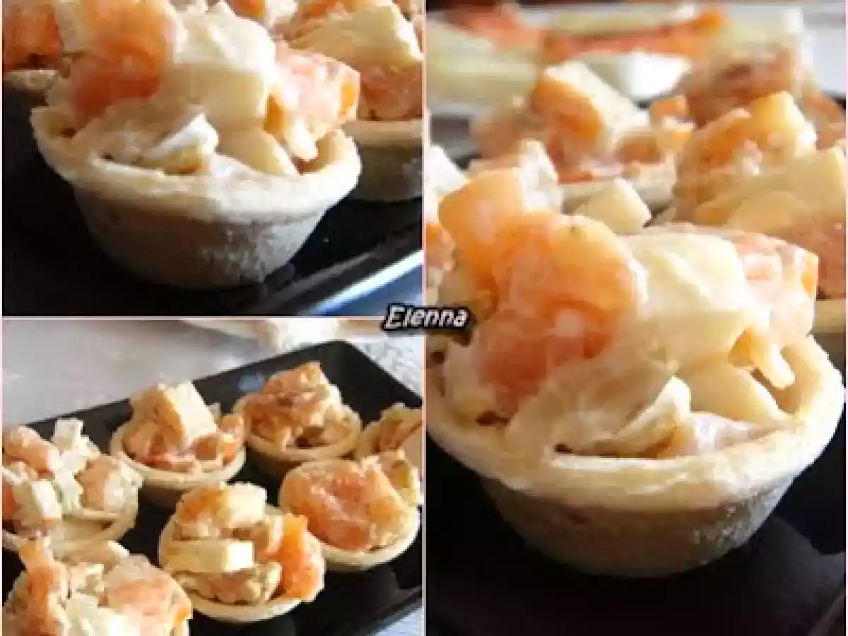 Tartaletas de salmón y langostinos - foto 2