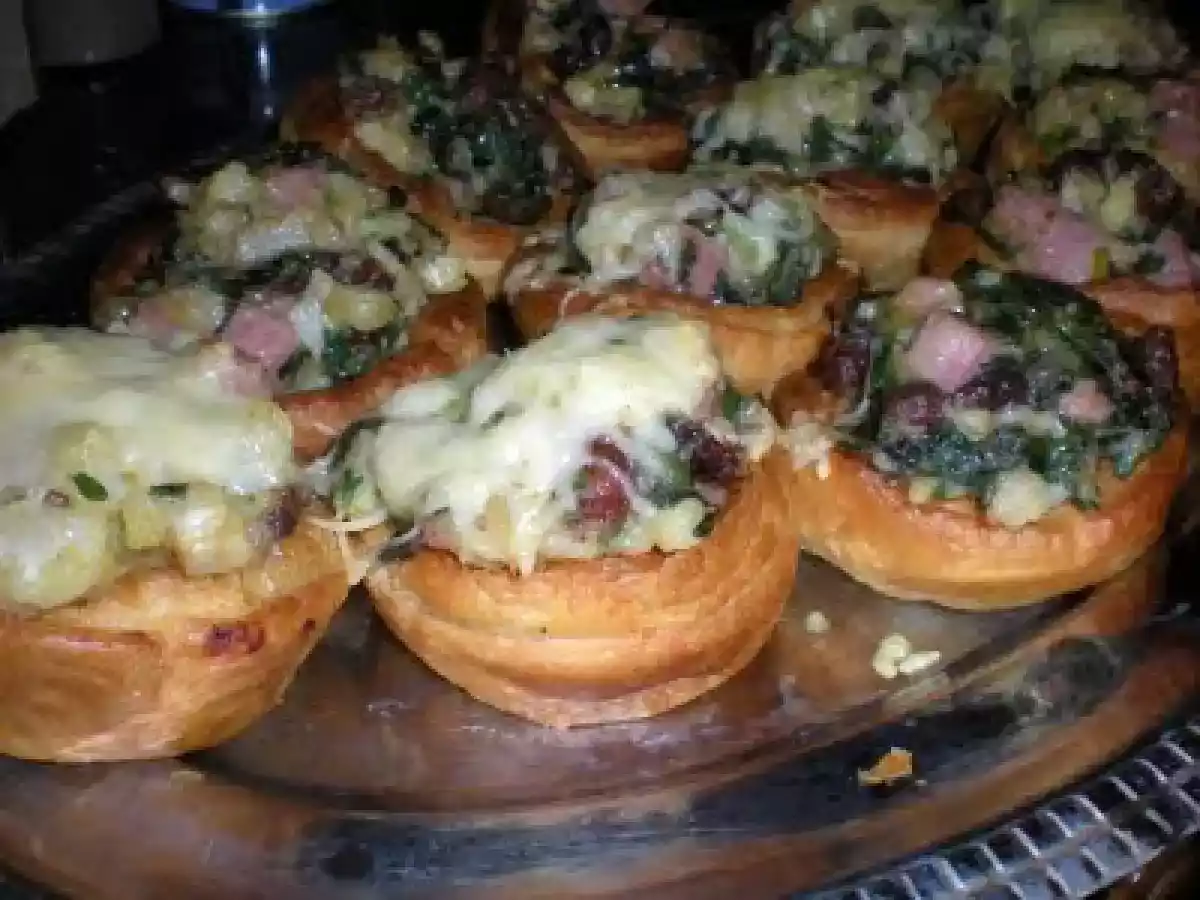 Tartaletas rellenas de verduras y jamón york - foto 2