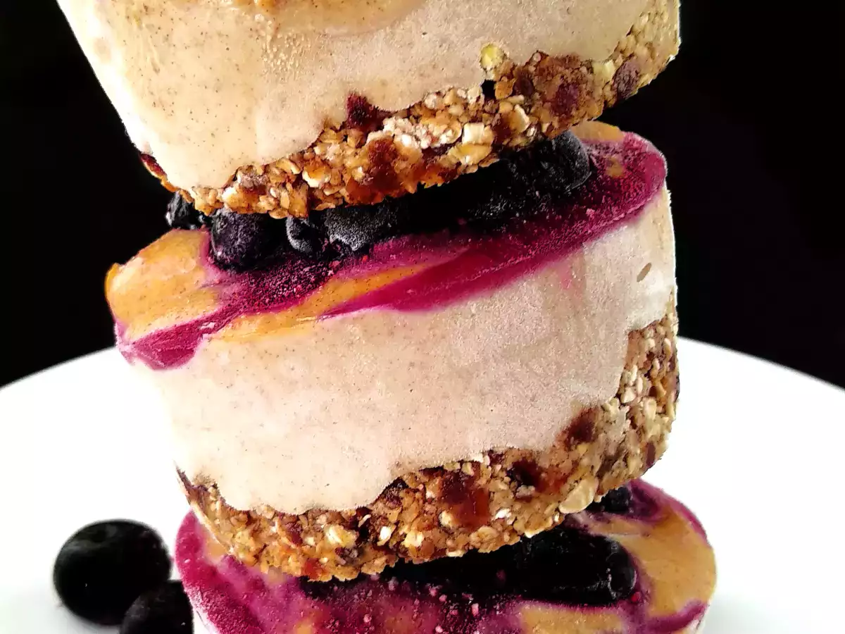 Tartaletas veganas de arándanos heladas (sin horno) - foto 3