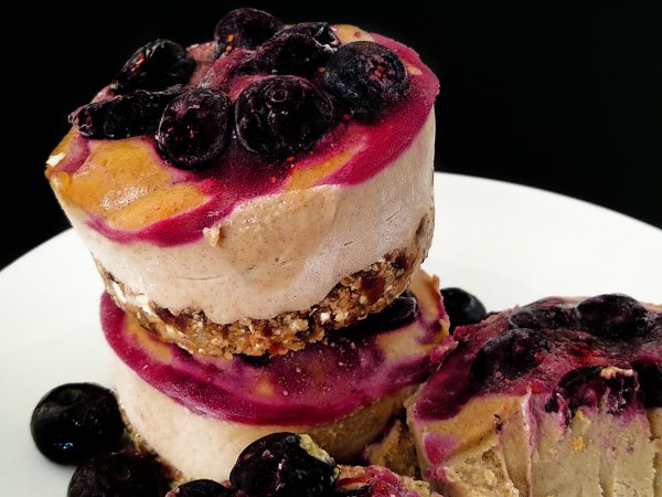 Tartaletas veganas de arÃ¡ndanos heladas (sin horno)