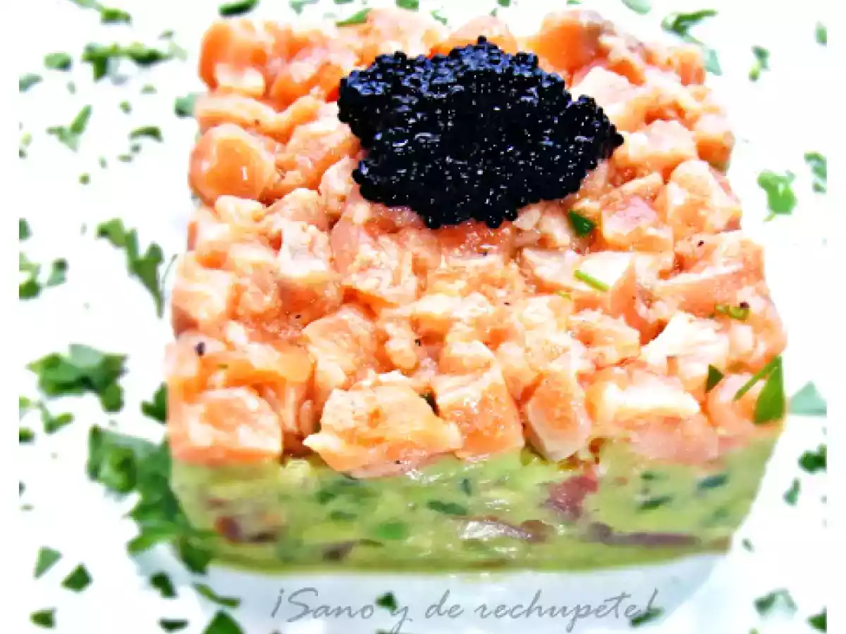 Tartar de salmón con guacamole - foto 2