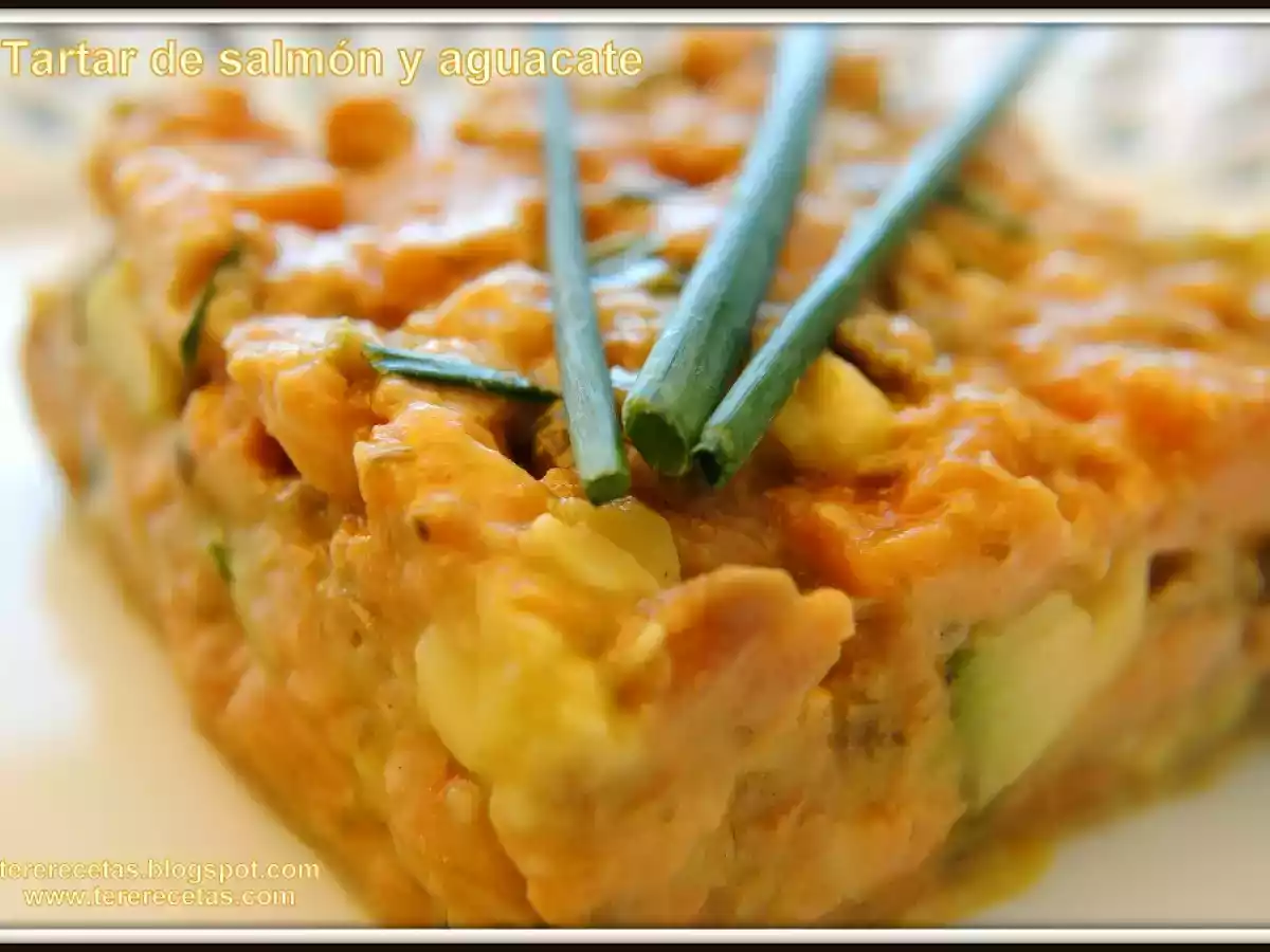 Tartar de salmón y aguacate.