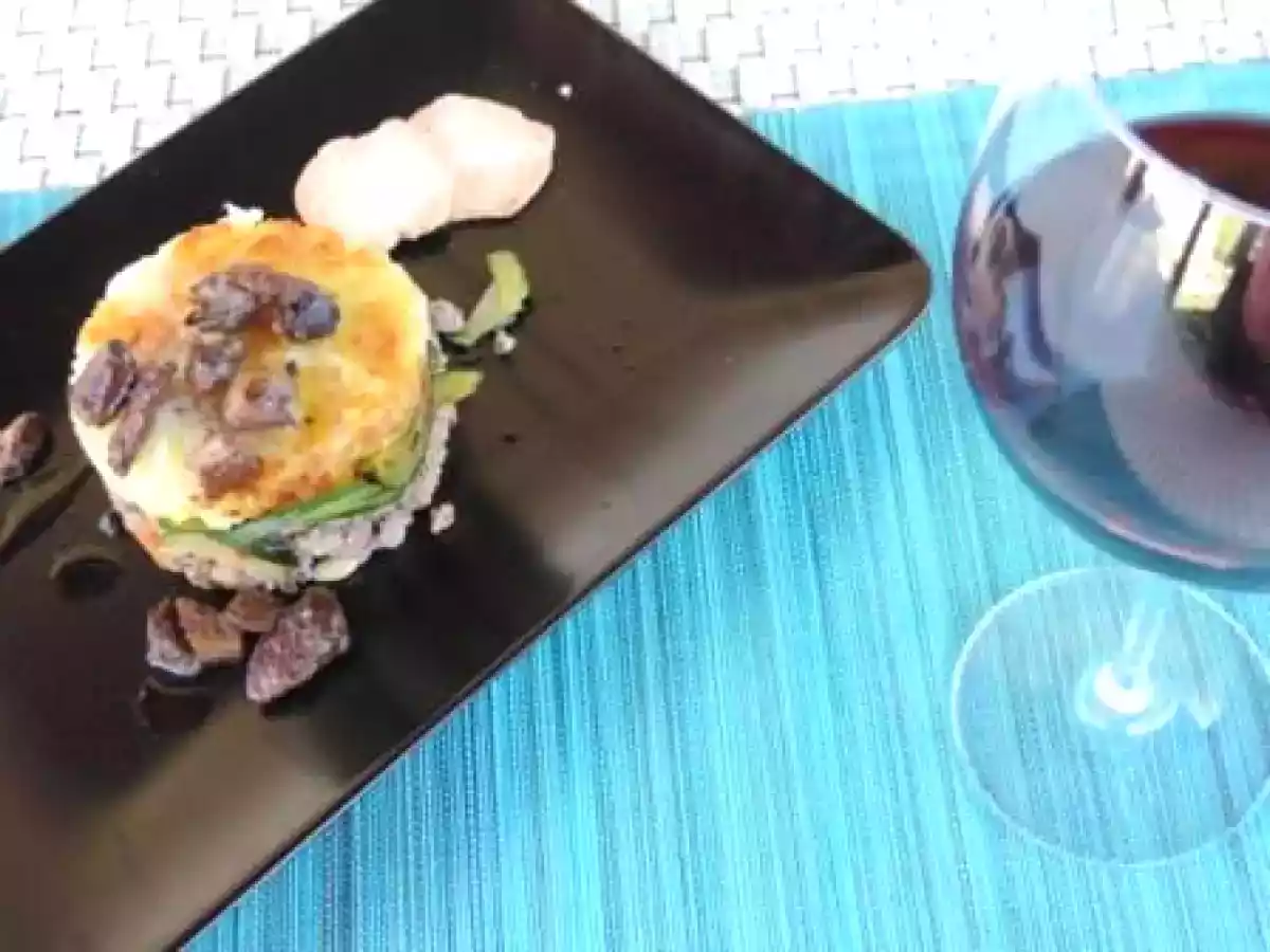 Tartar de ternera con patat y salsa de boletus y trufa