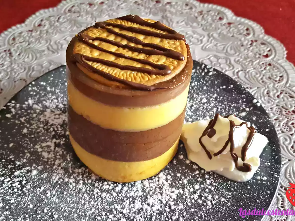 Tartitas de flan con galletas y chocolate - foto 2