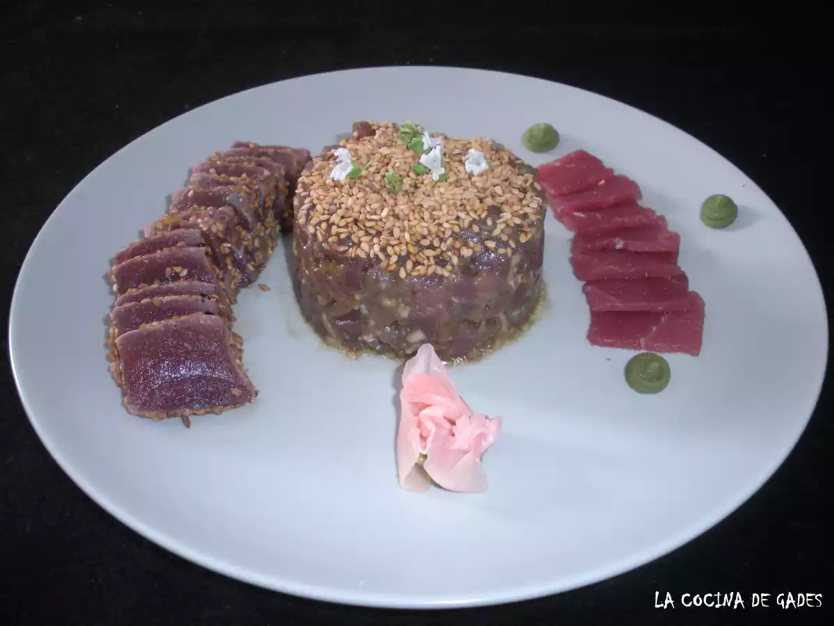 Tataki, tartar y sashimi de atún rojo
