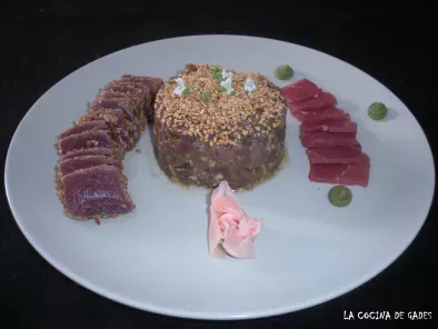 Tataki, tartar y sashimi de atún rojo