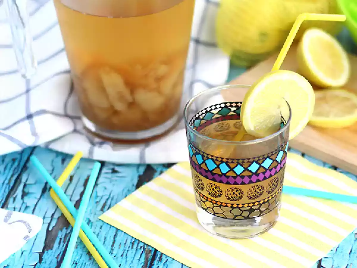 Té helado de melocotón, iced tea