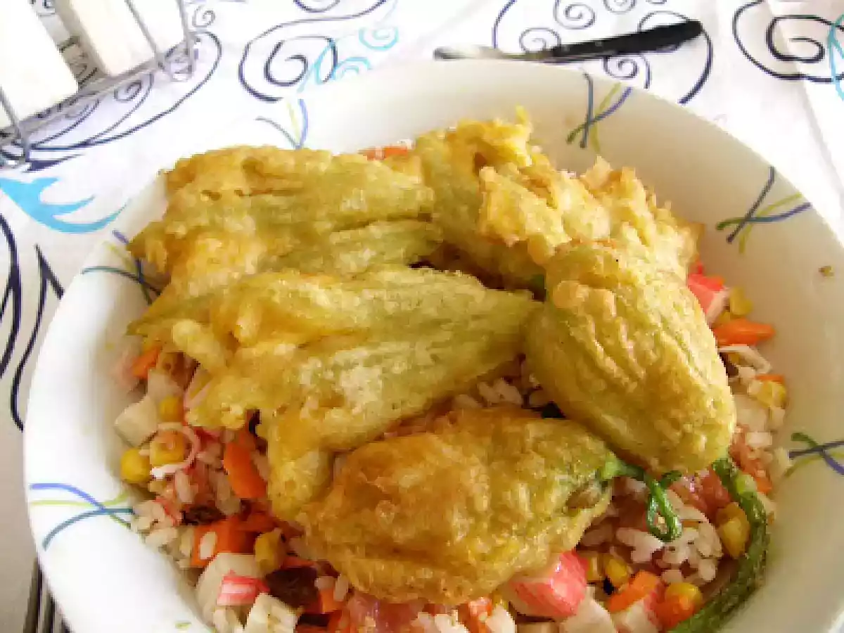 Tempura de flores de calabacín. - foto 2