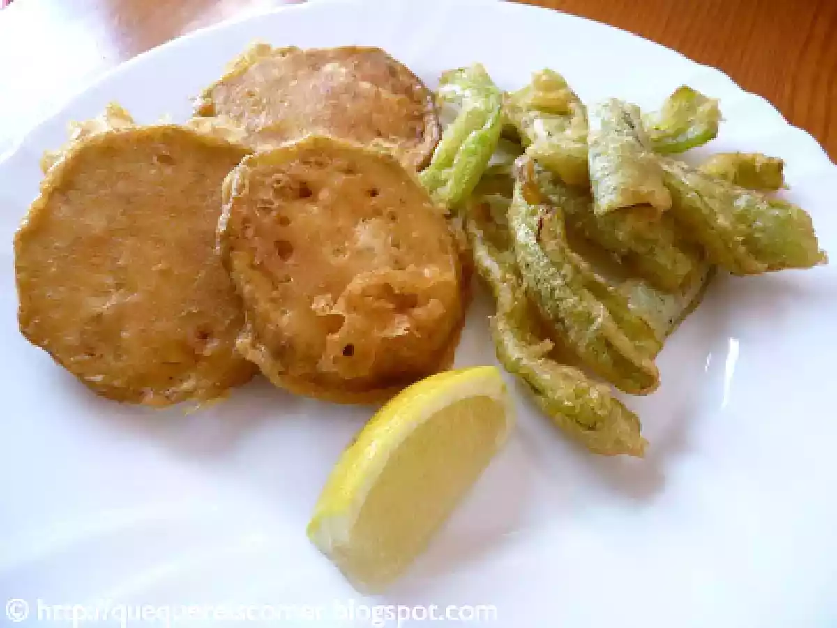 Tempura de verduras con harinas Santa Rita