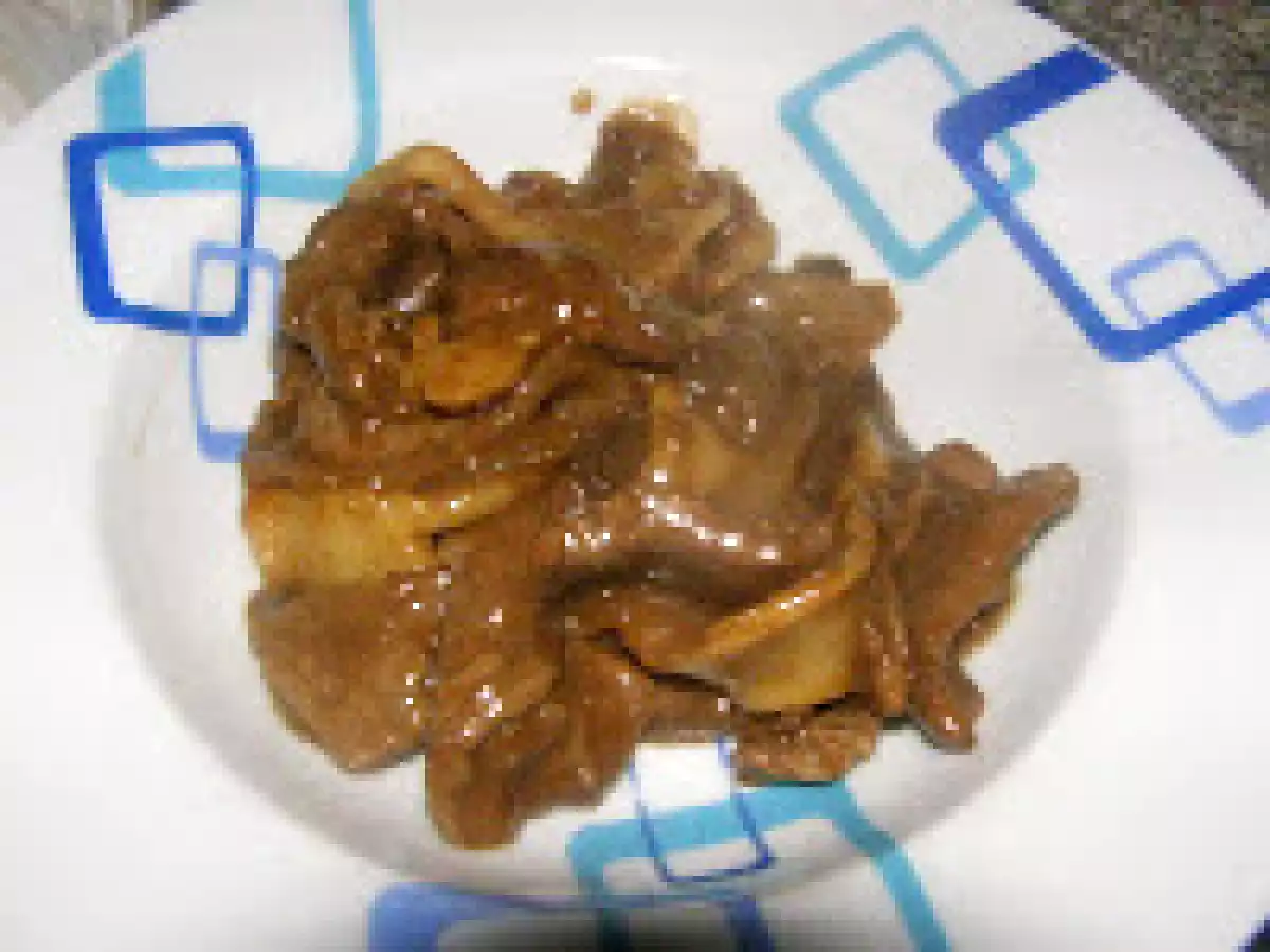 Ternera con salsa de ostras