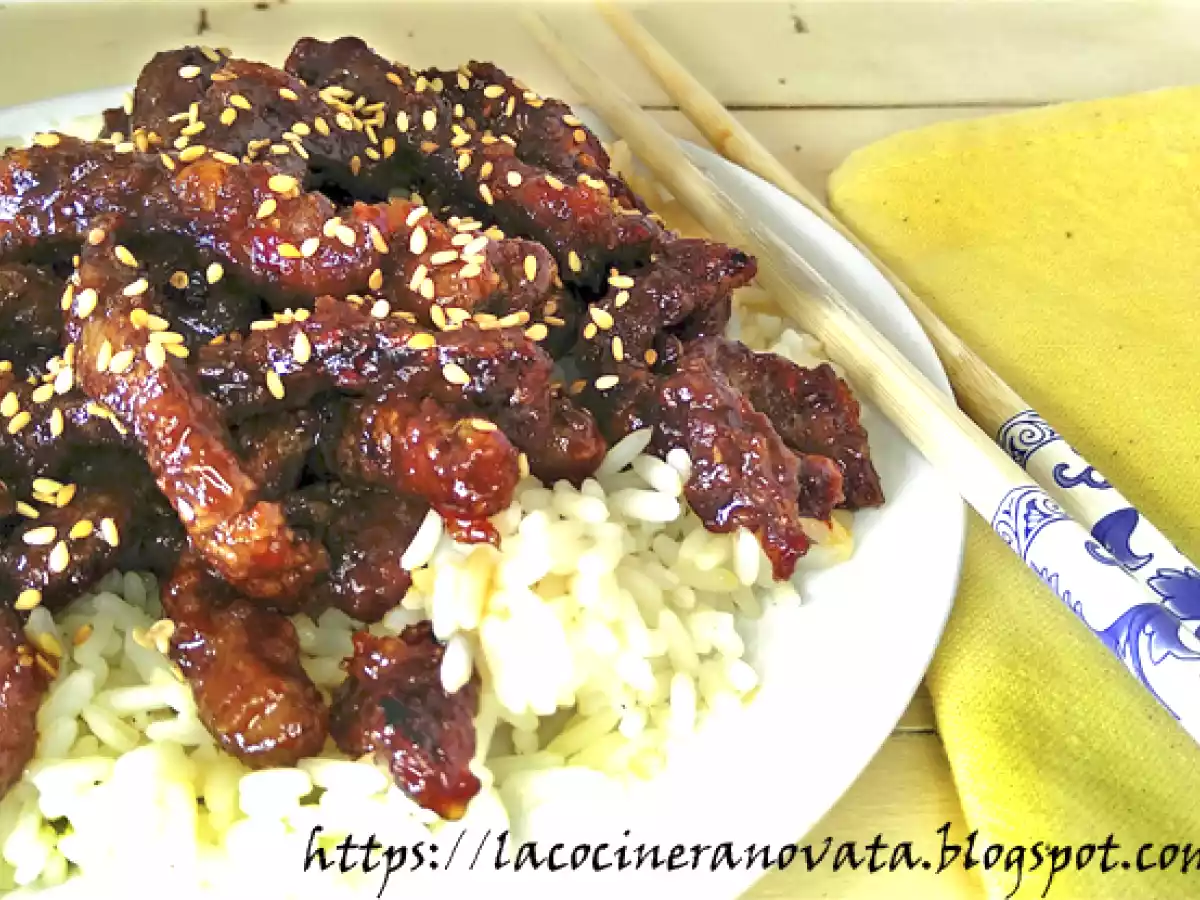 Ternera crujiente con glaseado picante {receta china) - foto 2