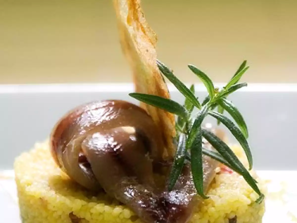 Timbal de cuscús con anchoas
