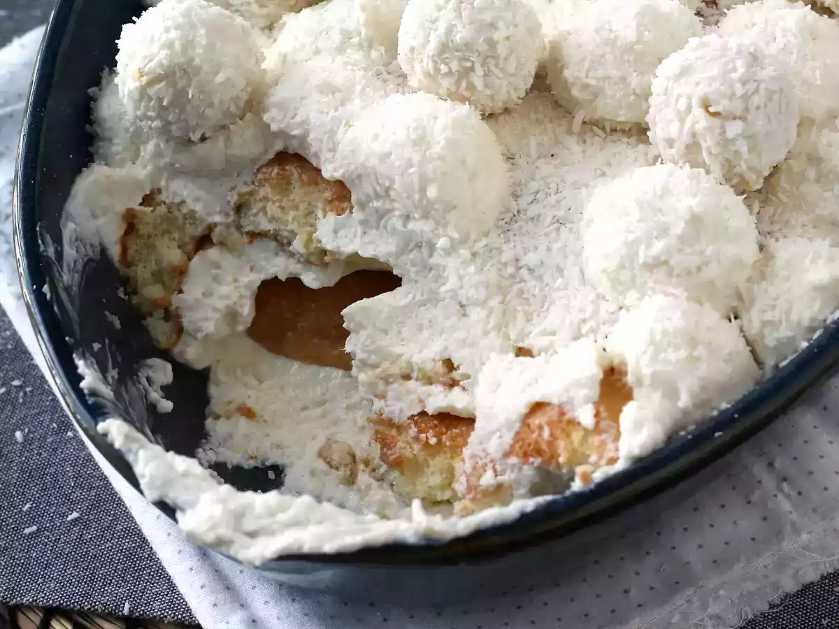 Tiramisú Raffaello, el postre en forma de nube - foto 2