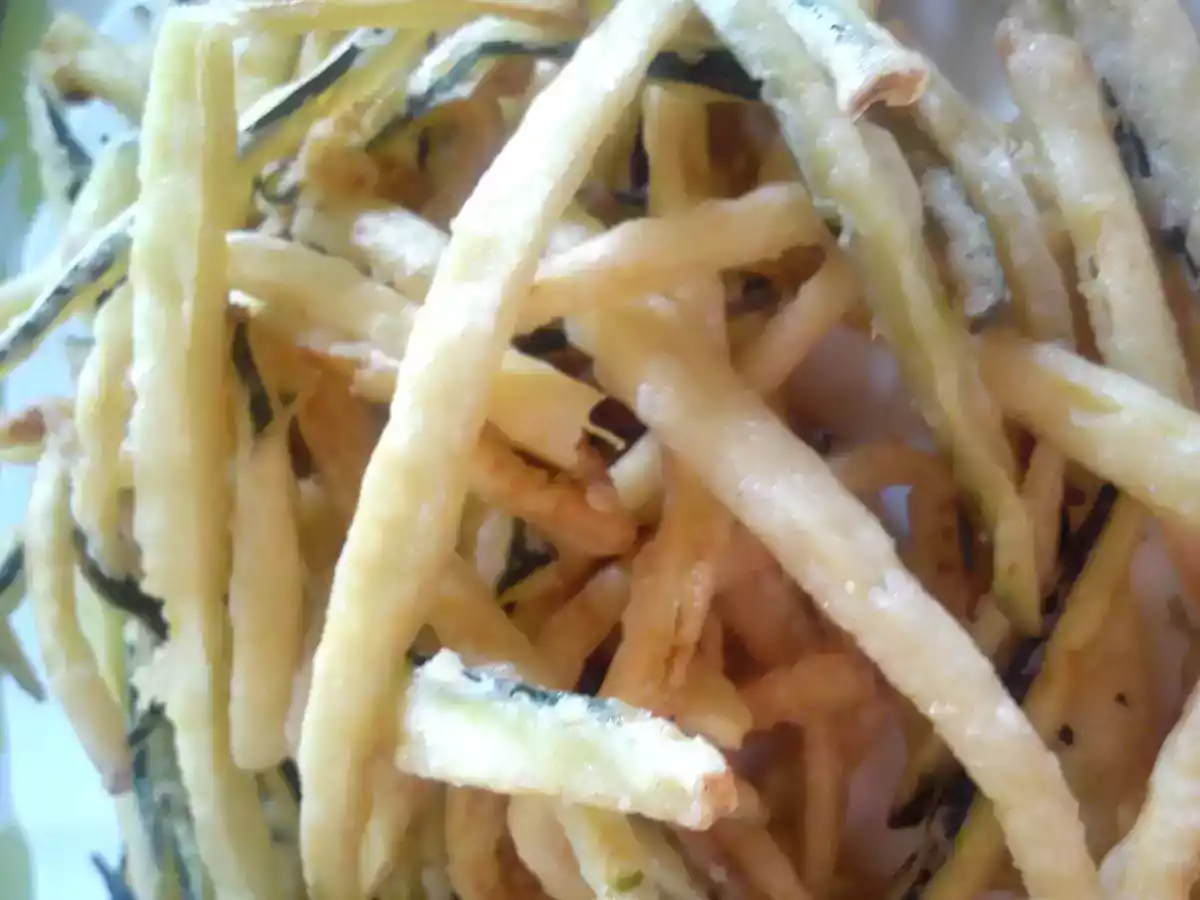 Tiras de calabacin fritas