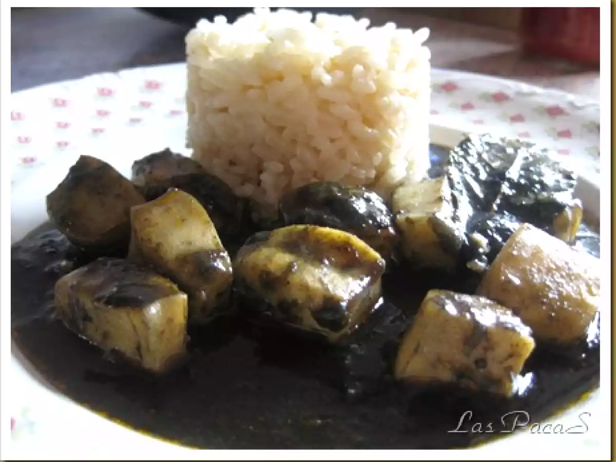 Tiras de Pota en su tinta (FussionCook)