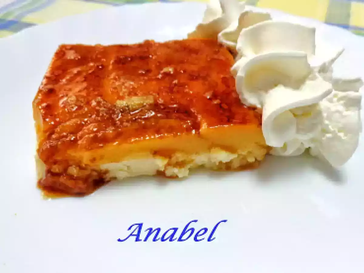 Tocino de cielo con tarta de queso fácil