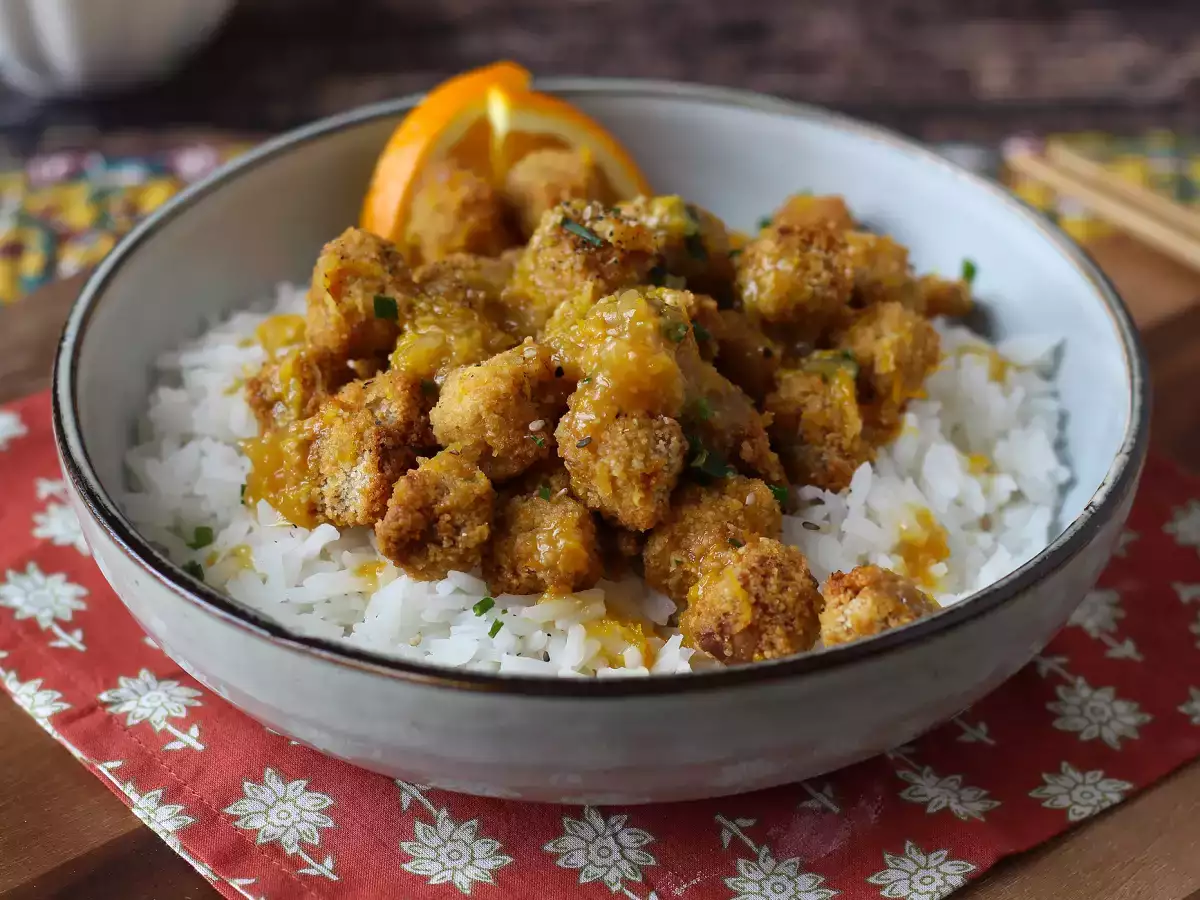 Tofu crujiente a la naranja, al estilo del pollo a la naranja - foto 3