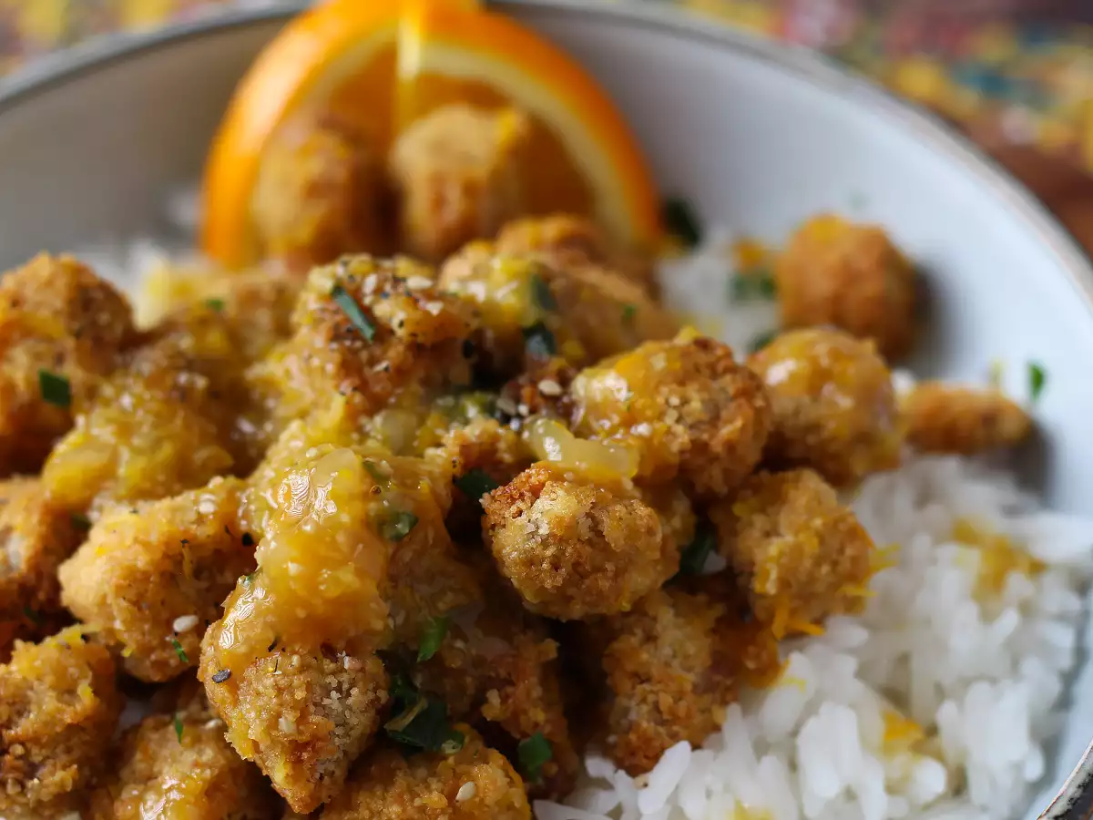 Tofu crujiente a la naranja, al estilo del pollo a la naranja - foto 4