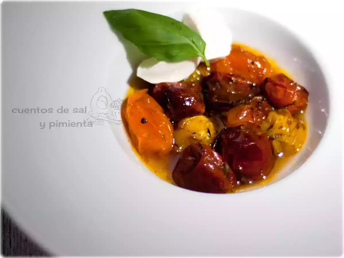 Tomates cherry al horno