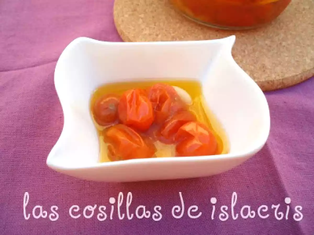 Tomates cherry confitados