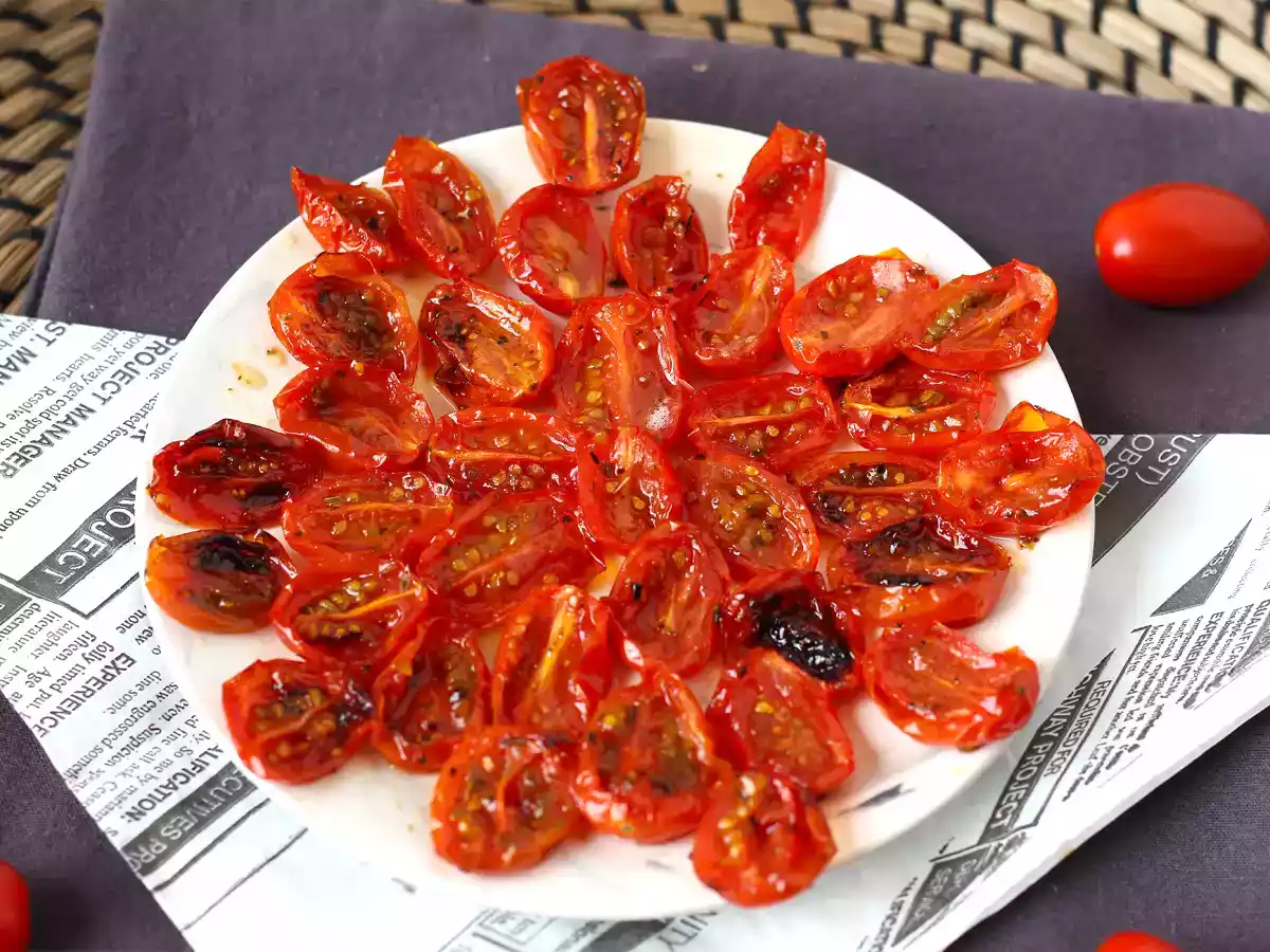 Tomates cherry confitados en la freidora de aire - foto 4