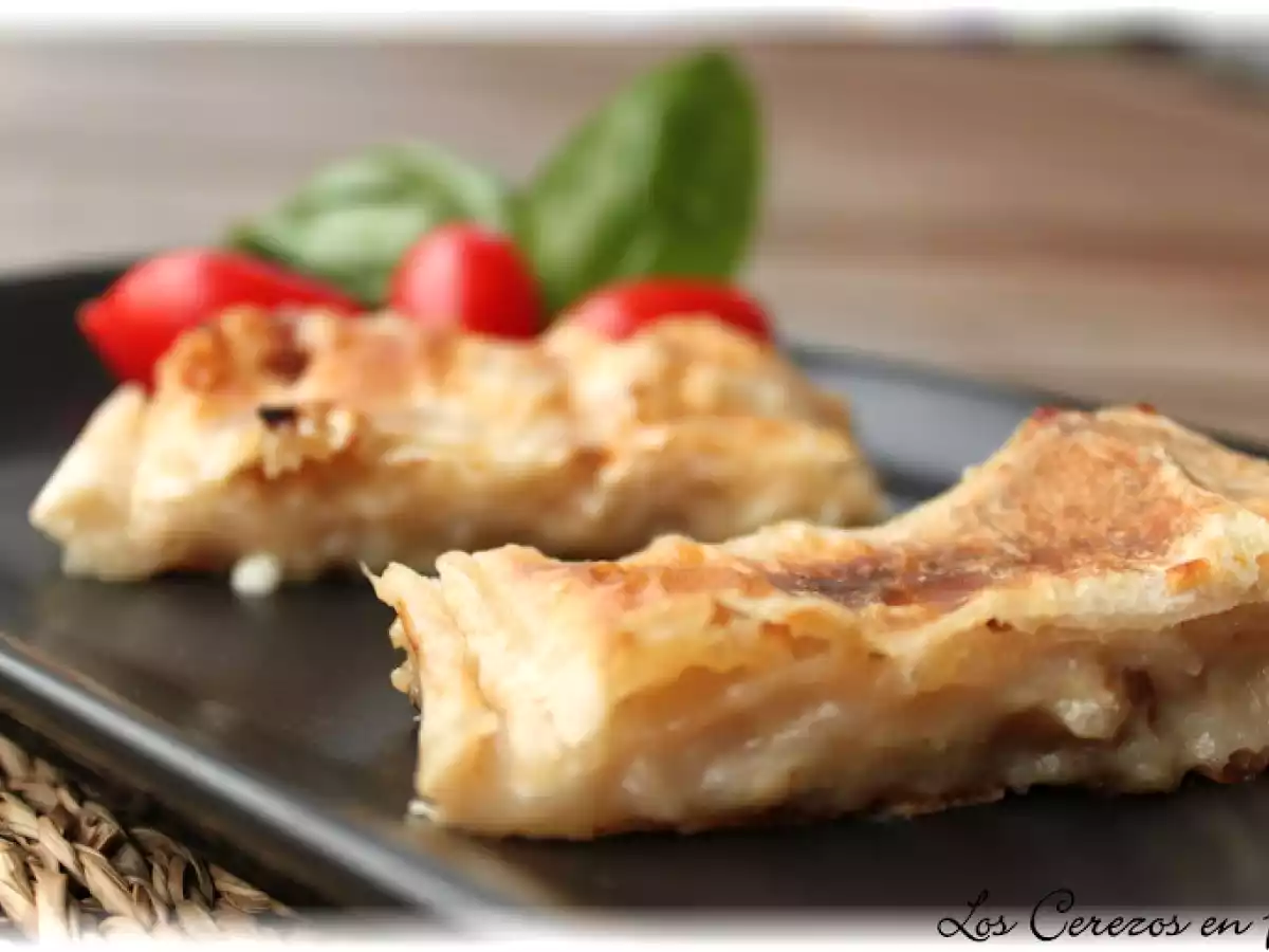 Tomates Cherry crujientes y Strudel de Gorgonzola