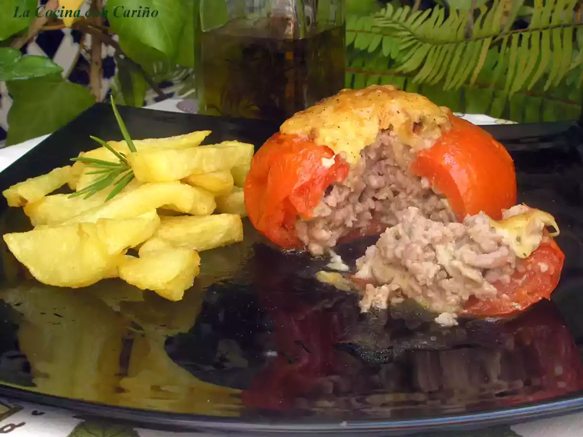 Tomates rellenos de carne al horno - foto 2