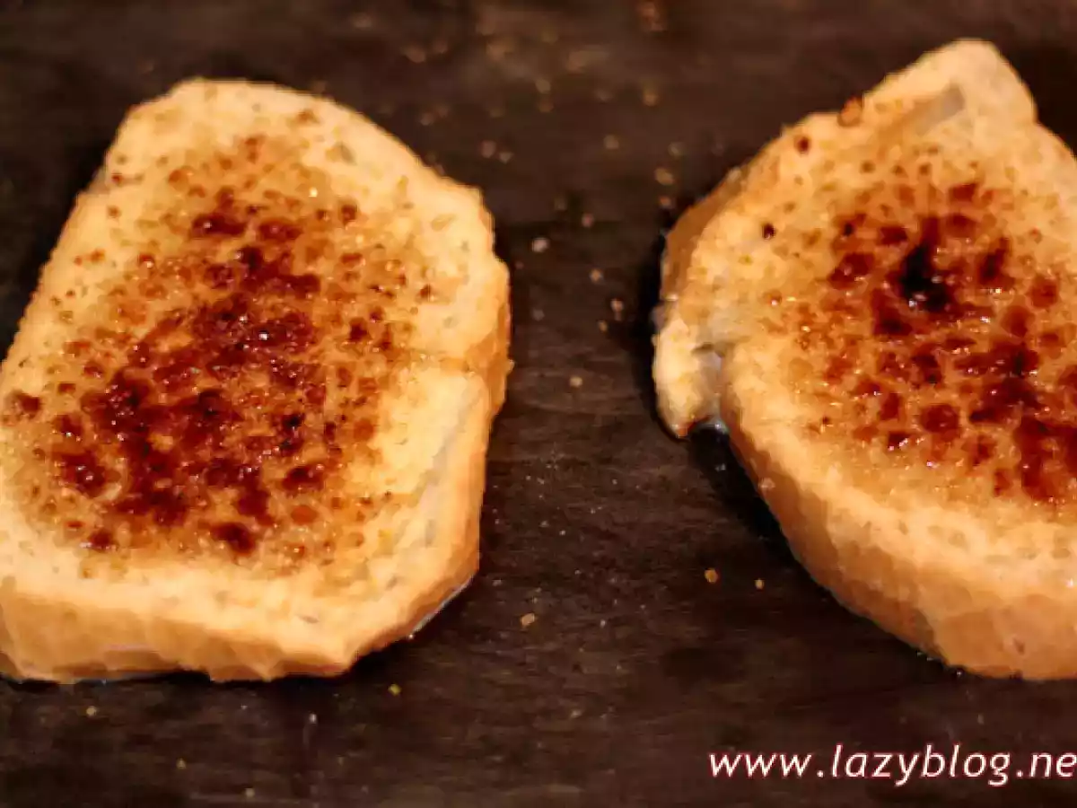 Torrijas caramelizadas, sin freír y sin huevo