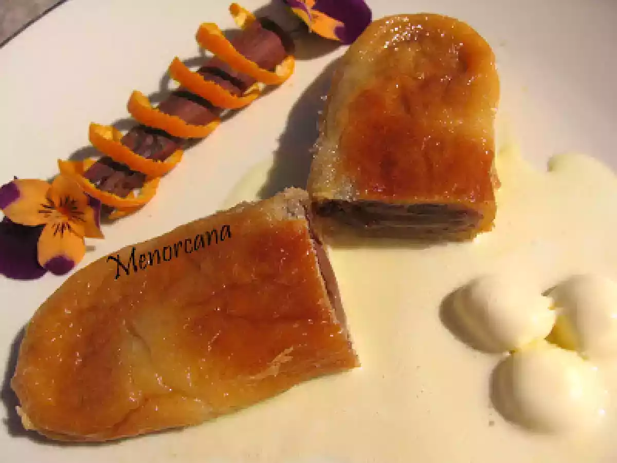 Torrijas con pan de leche rellenas de chocolate - foto 2