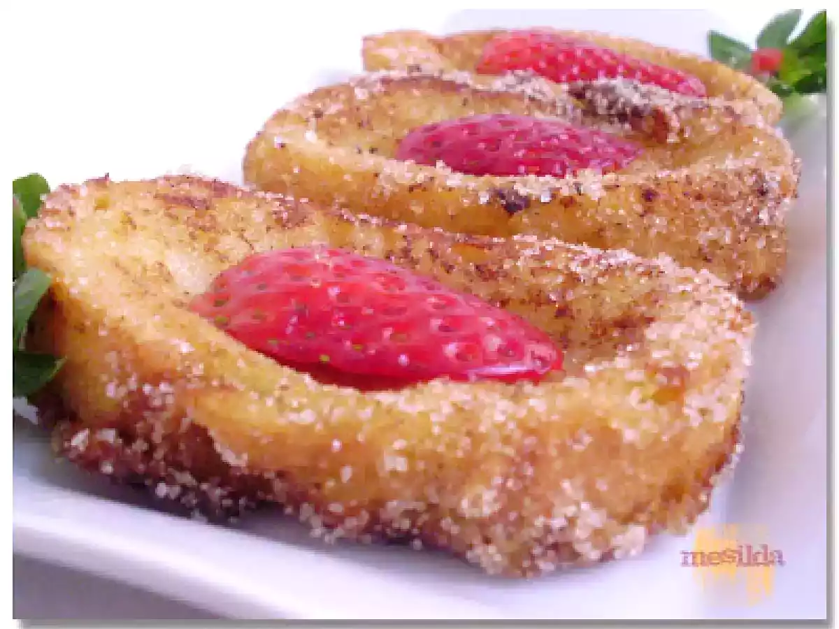 Torrijas de vainilla y leche condensada
