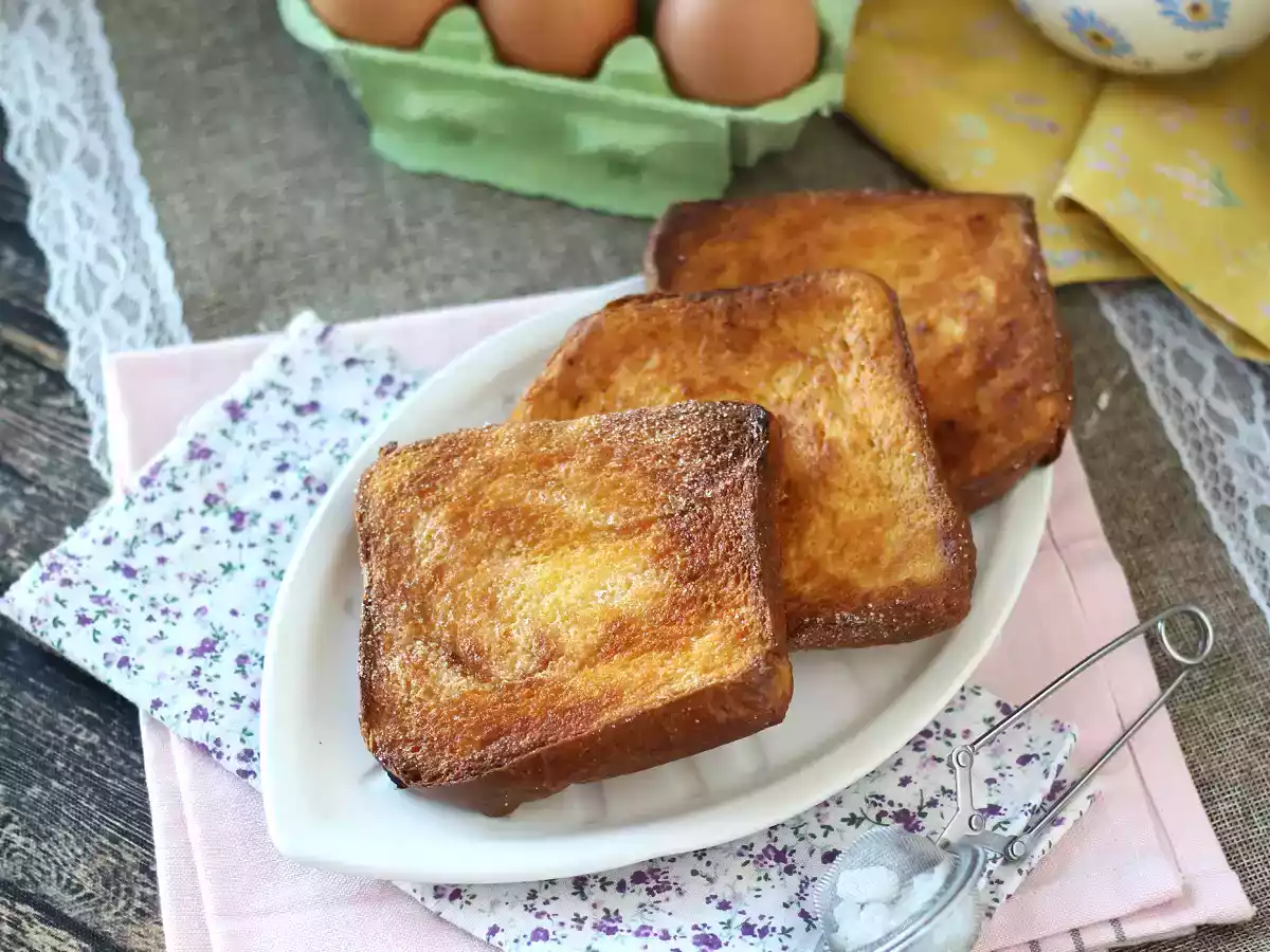 Torrijas en freidora de aire de pan brioche, tradición sin complicaciones - foto 2