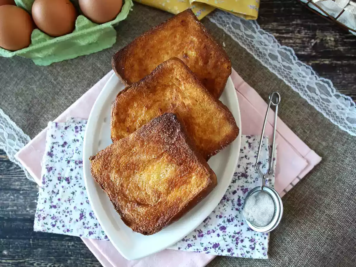 Torrijas en freidora de aire de pan brioche, tradición sin complicaciones - foto 8