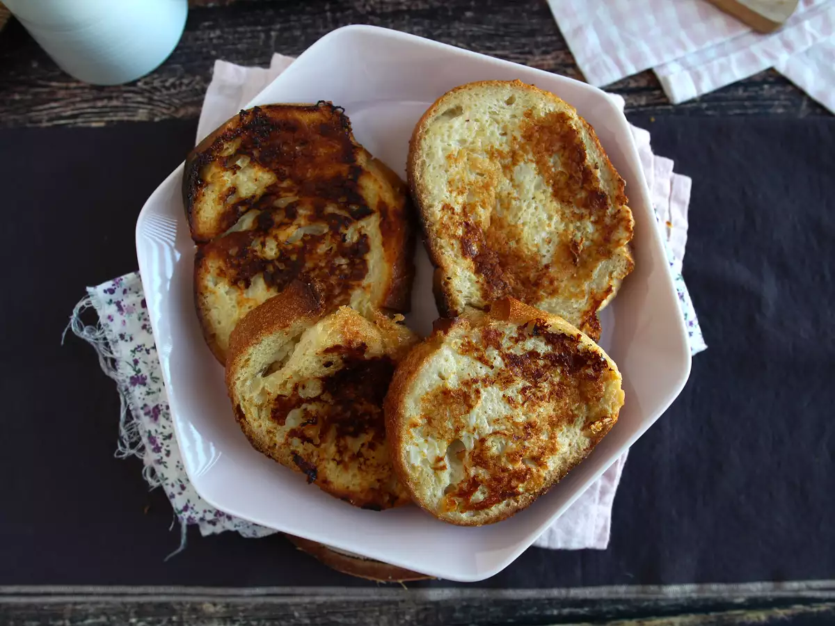 Torrijas francesas, Pan perdido con baguette - foto 3
