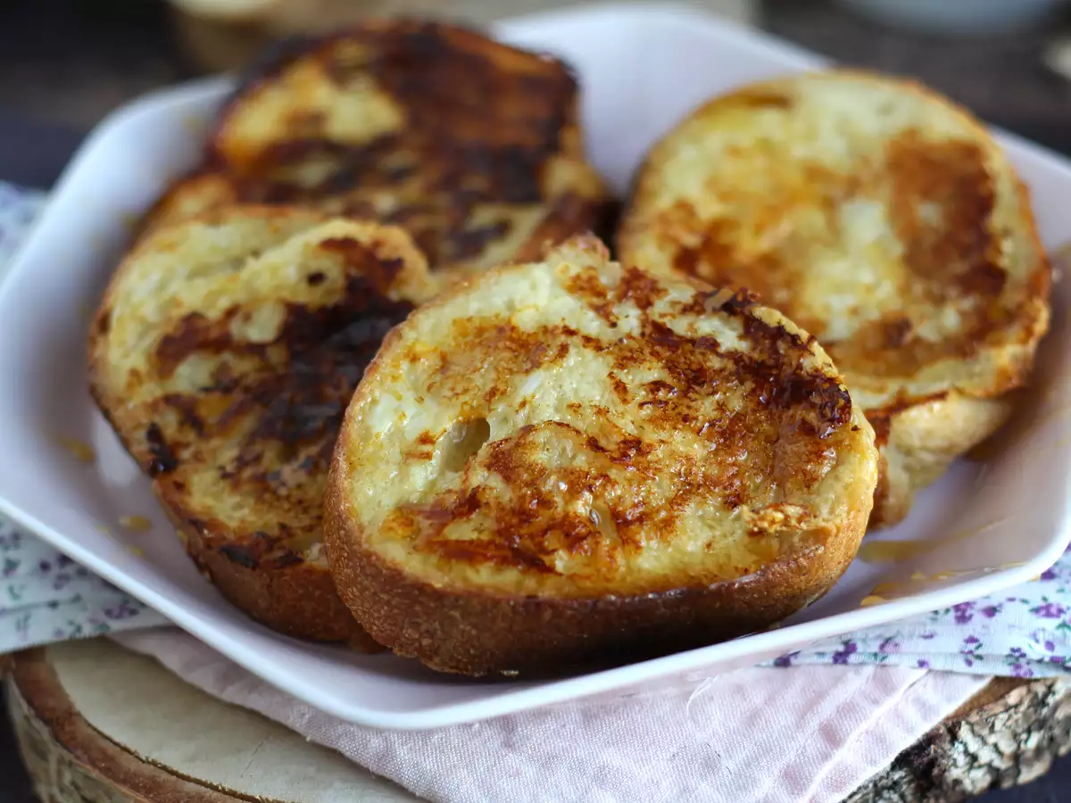 Torrijas francesas, Pan perdido con baguette - foto 4