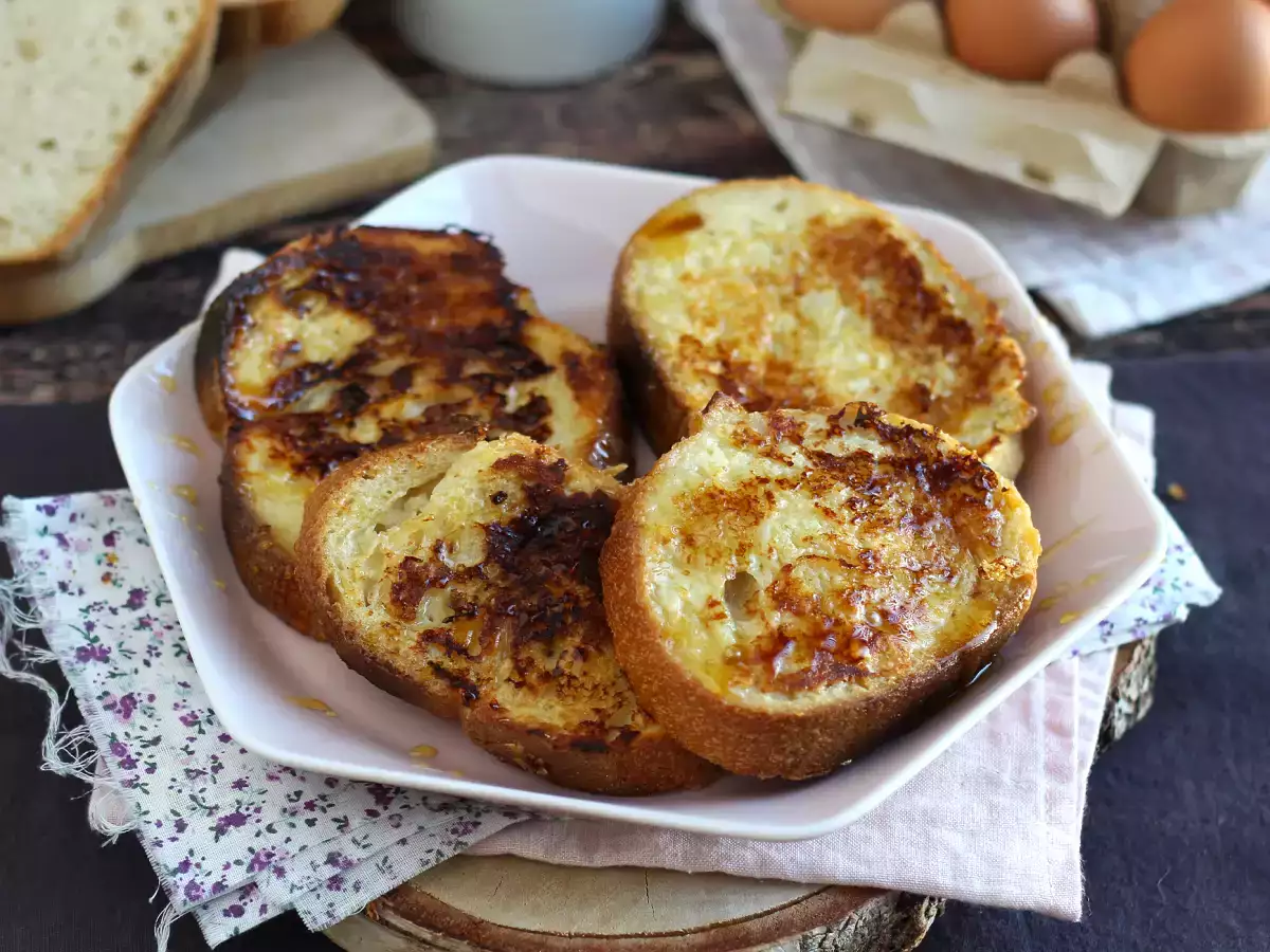 Torrijas francesas, Pan perdido con baguette - foto 2