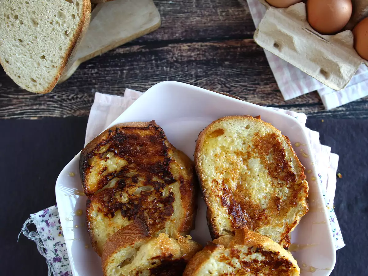 Torrijas francesas, Pan perdido con baguette - foto 5
