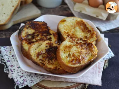 Torrijas francesas, pan perdido con baguette - Receta Petitchef